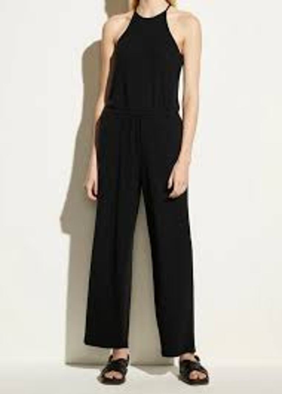Vince Black Wide Leg Jersey Knit Lounge Pants XS Quiet Luxury Minimalist NEW NWT
